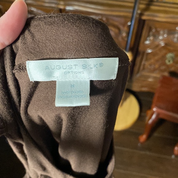 August Silk Ascot style tank top. Size M. - Picture 5 of 6